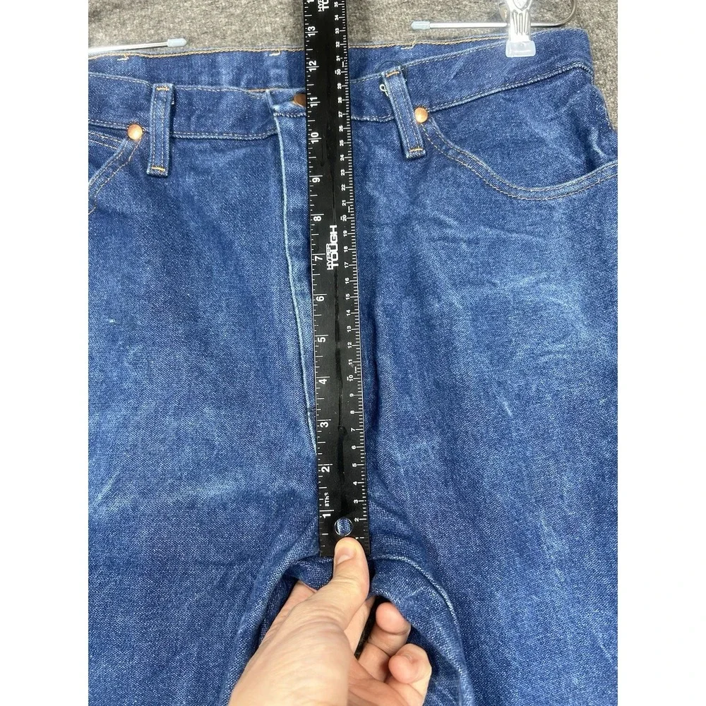 Vintage Wrangler Jeans Mens 34x32‎ Blue 13MWZ Denim Faded Marbling Western Rodeo